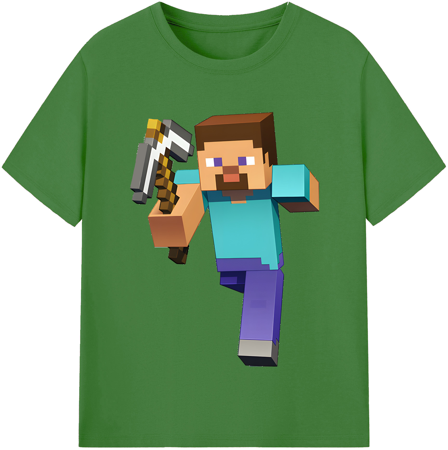 （画像用） マインクラフト ブロックの世界 Minecraft MC Block world レディースカジュアルプリントTシャツ（綿100％）